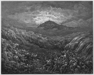 Die Ägypter ertrinken im Roten Meer